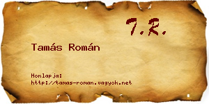 Tamás Román névjegykártya
